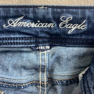 American Eagle Jeans Womens Size 8 Long Blue Denim Bootcut Stretch